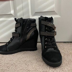 Aldo. Black Sneaker Boots.